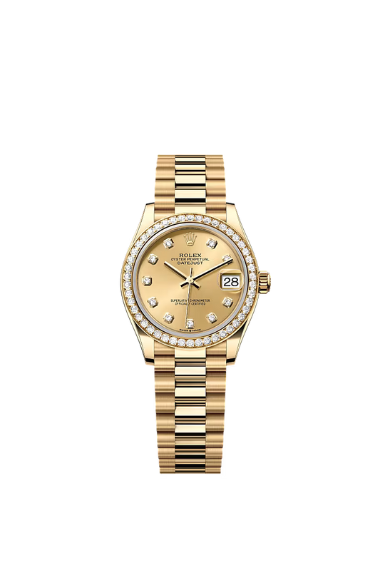 Women’s Rolex Datejust 31 278288RBR – Champagne Diamond Dial, Yellow Gold