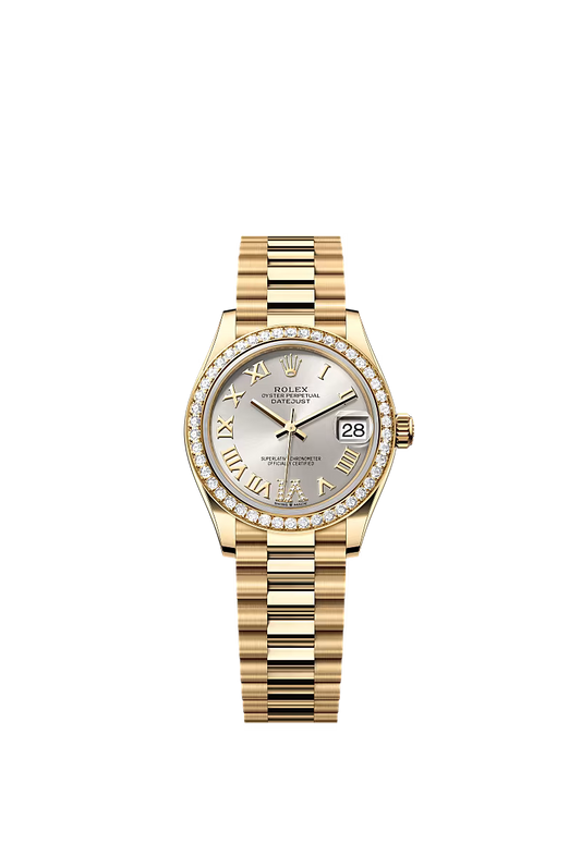Women’s Rolex Datejust 31 278288RBR – Silver Diamond Dial, Yellow Gold