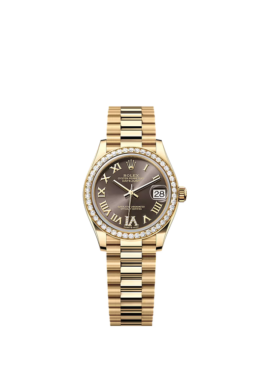 Women’s Rolex Datejust 31 278288RBR – Dark Grey Diamond Dial, Yellow Gold