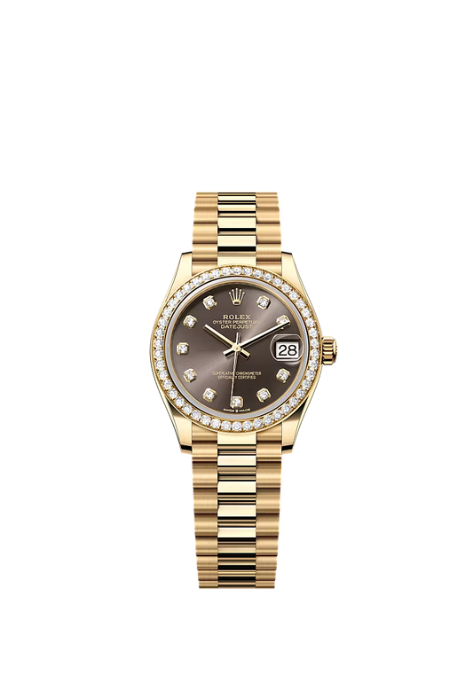 Women’s Rolex Datejust 31 278288RBR – Dark Grey Diamond Dial, Yellow Gold