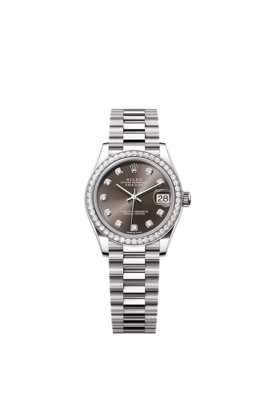 Women’s Rolex Datejust 31 278289RBR White Gold & Diamond Automatic Watch – Dark Grey Diamond Dial