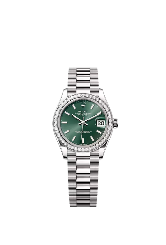 Women’s Rolex Datejust 31 278289RBR White Gold & Diamond Automatic Watch – Mint Green Dial