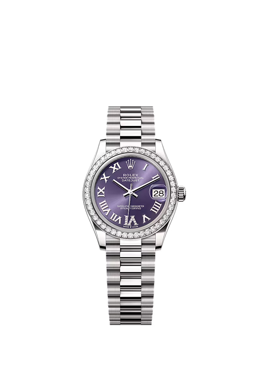 Ladies’ Rolex Datejust 31 278289RBR White Gold Aubergine Diamond Watch