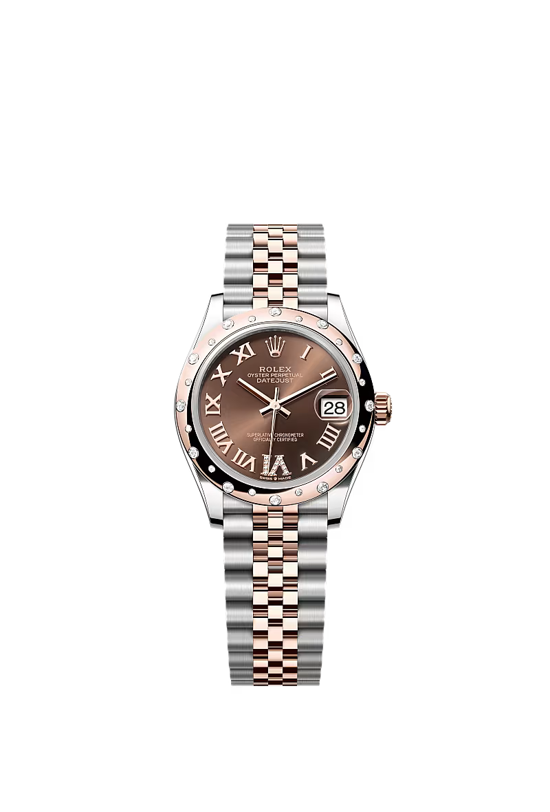 Women’s Rolex Datejust 31 278341RBR Chocolate Diamond Dial Oystersteel & Everose Gold Watch