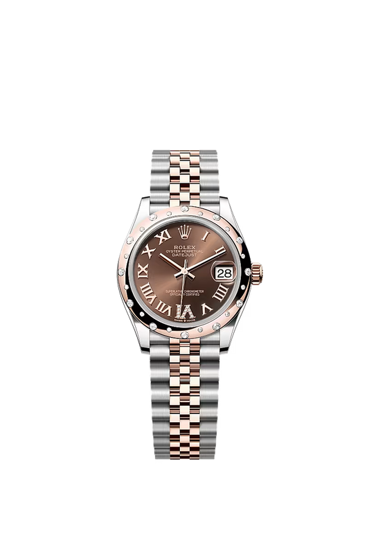 Women’s Rolex Datejust 31 278341RBR Chocolate Diamond Dial Oystersteel & Everose Gold Watch