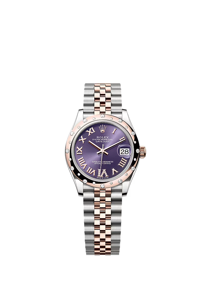 Women’s Rolex Datejust 31 278341RBR Aubergine Diamond Dial Oystersteel & Everose Gold Watch