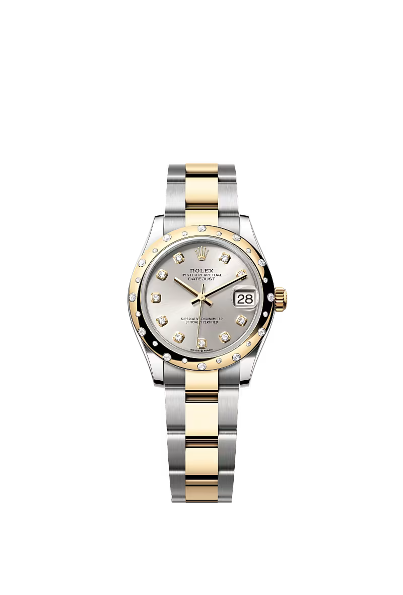 Women’s Rolex Datejust 31 Ref. 278343RBR – Yellow Rolesor, Silver Diamond Dial, Oyster Bracelet