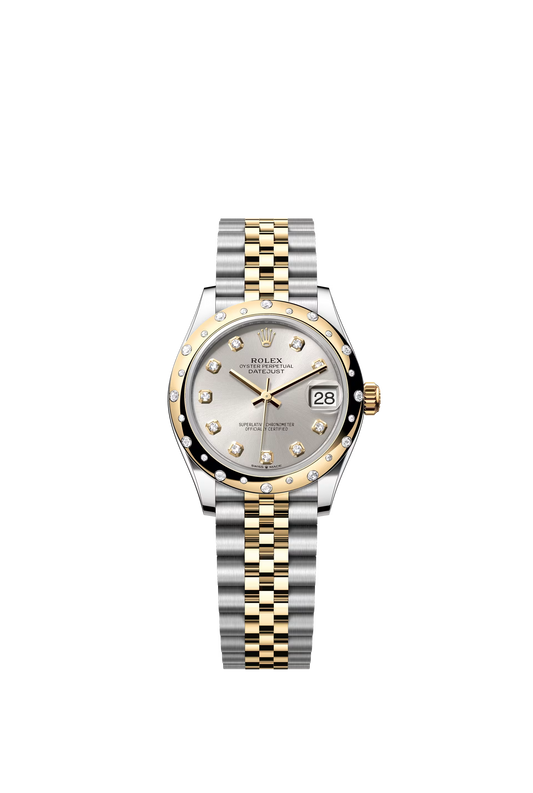 Women’s Rolex Datejust 31 Ref. 278343RBR – Yellow Rolesor, Silver Diamond Dial, Jubilee Bracelet