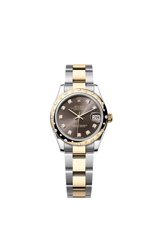 Women’s Rolex Datejust 31 Ref. 278343RBR – Yellow Rolesor, Dark Grey Diamond Dial, Oyster Bracelet