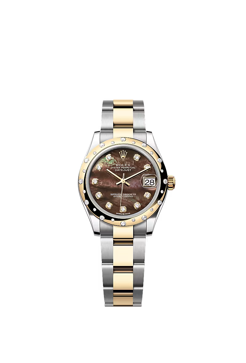 Women’s Rolex Datejust 31 Ref. 278343RBR – Yellow Rolesor, Black Mother-of-Pearl Diamond Dial, Oyster Bracelet