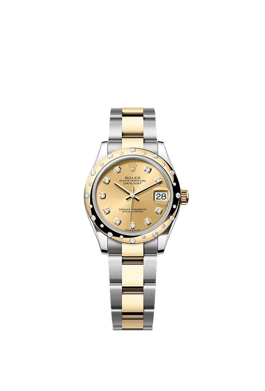 Women’s Rolex Datejust 31 Ref. 278343RBR – Yellow Rolesor, Champagne Diamond Dial, Oyster Bracelet