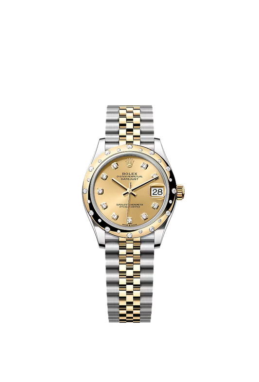 Women’s Rolex Datejust 31 Ref. 278343RBR – Yellow Rolesor, Champagne Diamond Dial, Jubilee Bracelet