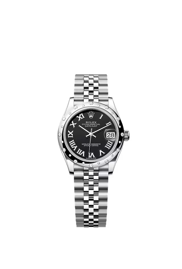 Women’s Rolex Datejust 31 Ref. 278344RBR Bright Black Diamond Dial Automatic Watch - Zeuskicks