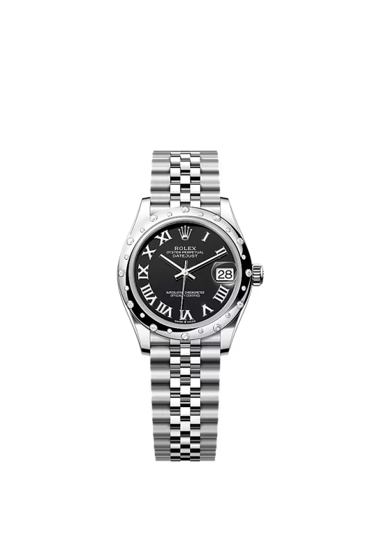 Women’s Rolex Datejust 31 Ref. 278344RBR Bright Black Diamond Dial Automatic Watch - Zeuskicks