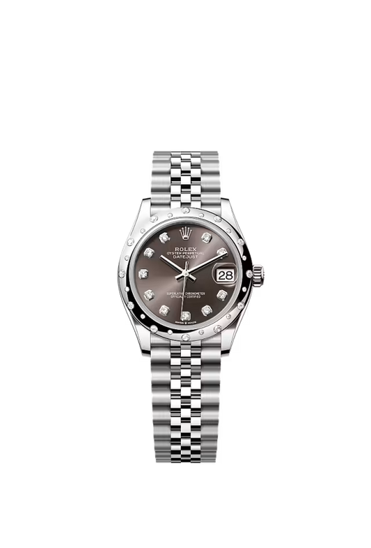 Women’s Rolex Datejust 31 Ref. 278344RBR Dark Grey Diamond Dial Automatic Watch - Zeuskicks