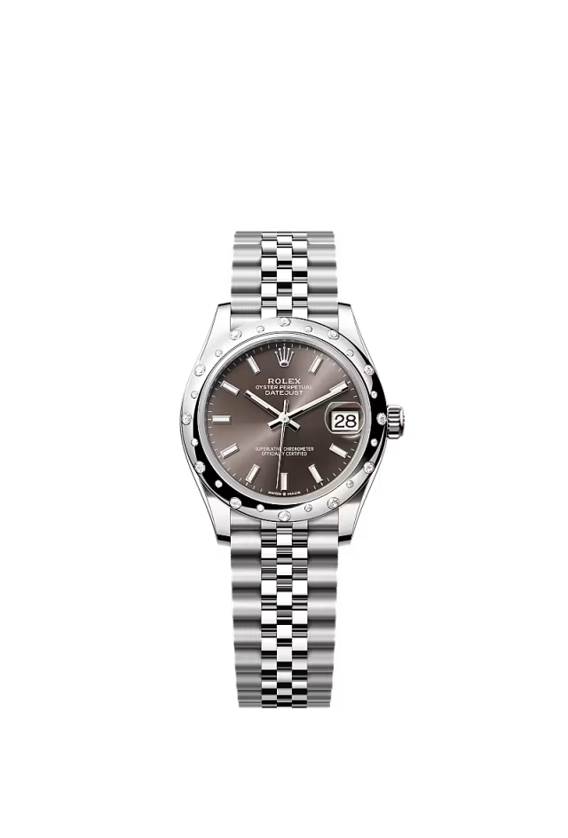 Women’s Rolex Datejust 31 Ref. 278344RBR Dark Grey Diamond Dial Automatic Watch - Zeuskicks