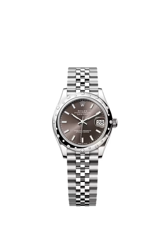 Women’s Rolex Datejust 31 Ref. 278344RBR Dark Grey Diamond Dial Automatic Watch - Zeuskicks