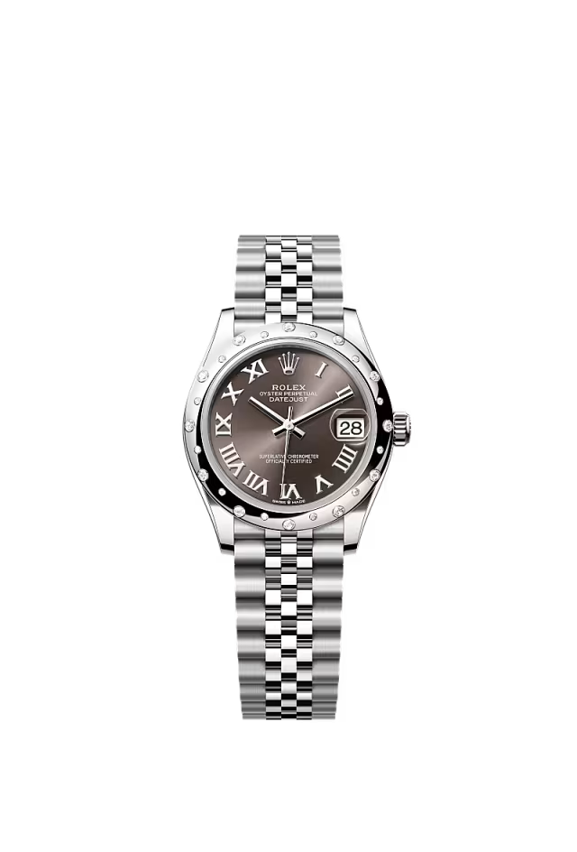 Women’s Rolex Datejust 31 Ref. 278344RBR Dark Grey Diamond Dial Automatic Watch - Zeuskicks
