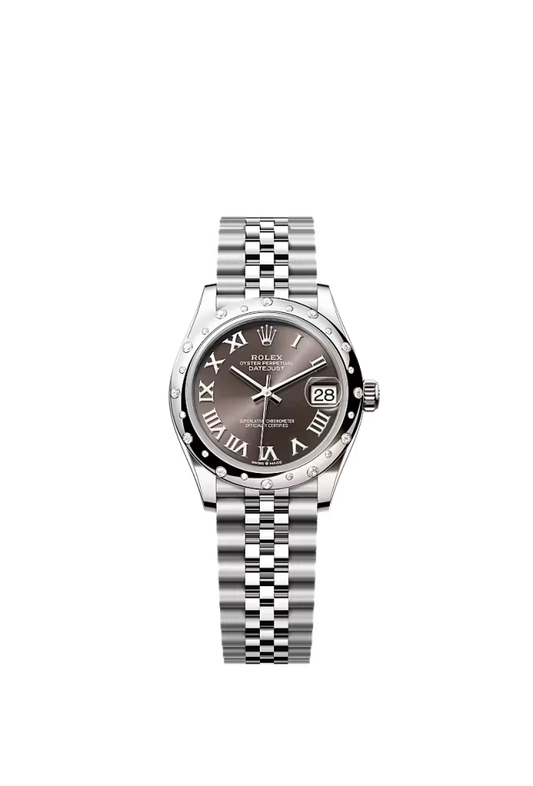 Women’s Rolex Datejust 31 Ref. 278344RBR Dark Grey Diamond Dial Automatic Watch - Zeuskicks