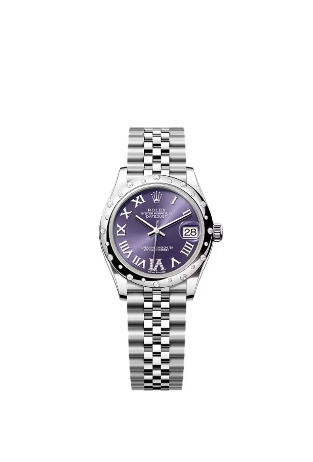 Women’s Rolex Datejust 31 Ref. 278344RBR Aubergine Diamond Dial Automatic Watch - Zeuskicks