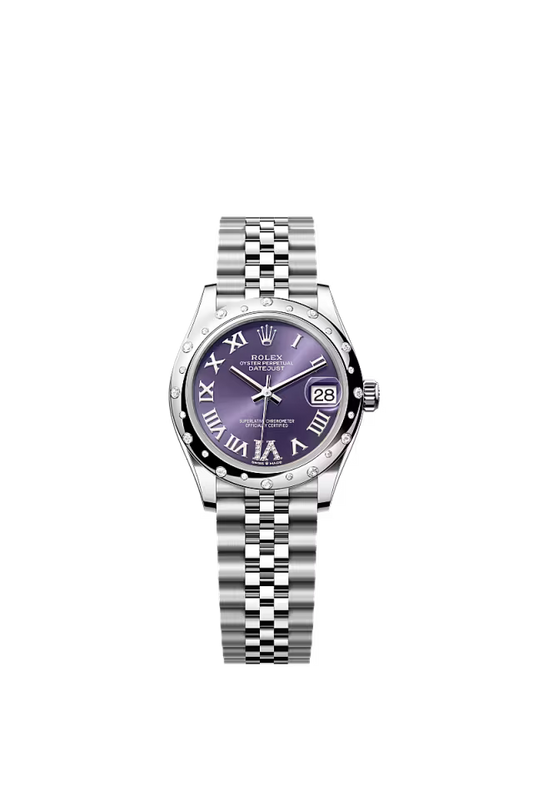 Women’s Rolex Datejust 31 Ref. 278344RBR Aubergine Diamond Dial Automatic Watch - Zeuskicks