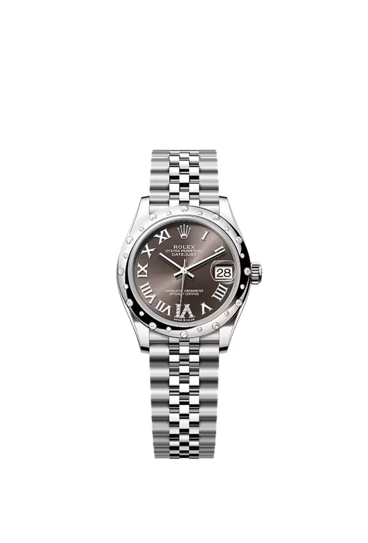 Women’s Rolex Datejust 31 Ref. 278344RBR Dark Grey Diamond Dial Automatic Watch - Zeuskicks