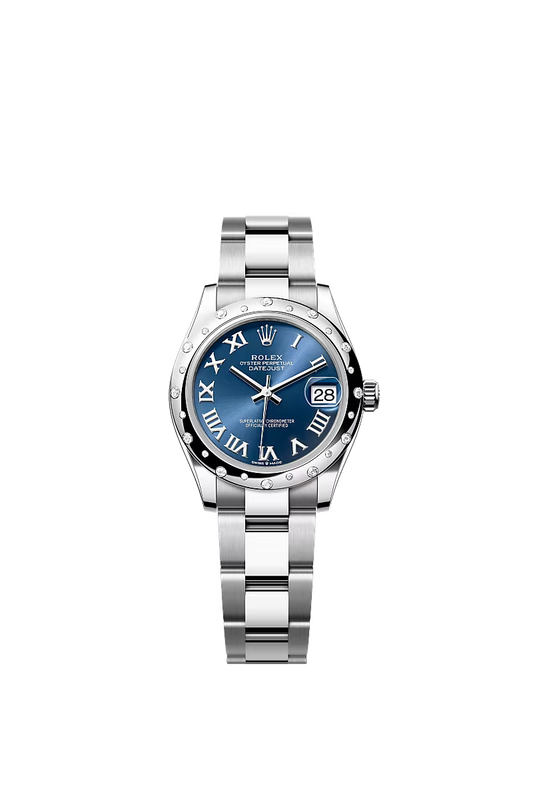 Women’s Rolex Datejust 31 Oystersteel & White Gold Automatic Watch – Bright Blue Dial with Diamond Bezel - Zeuskicks