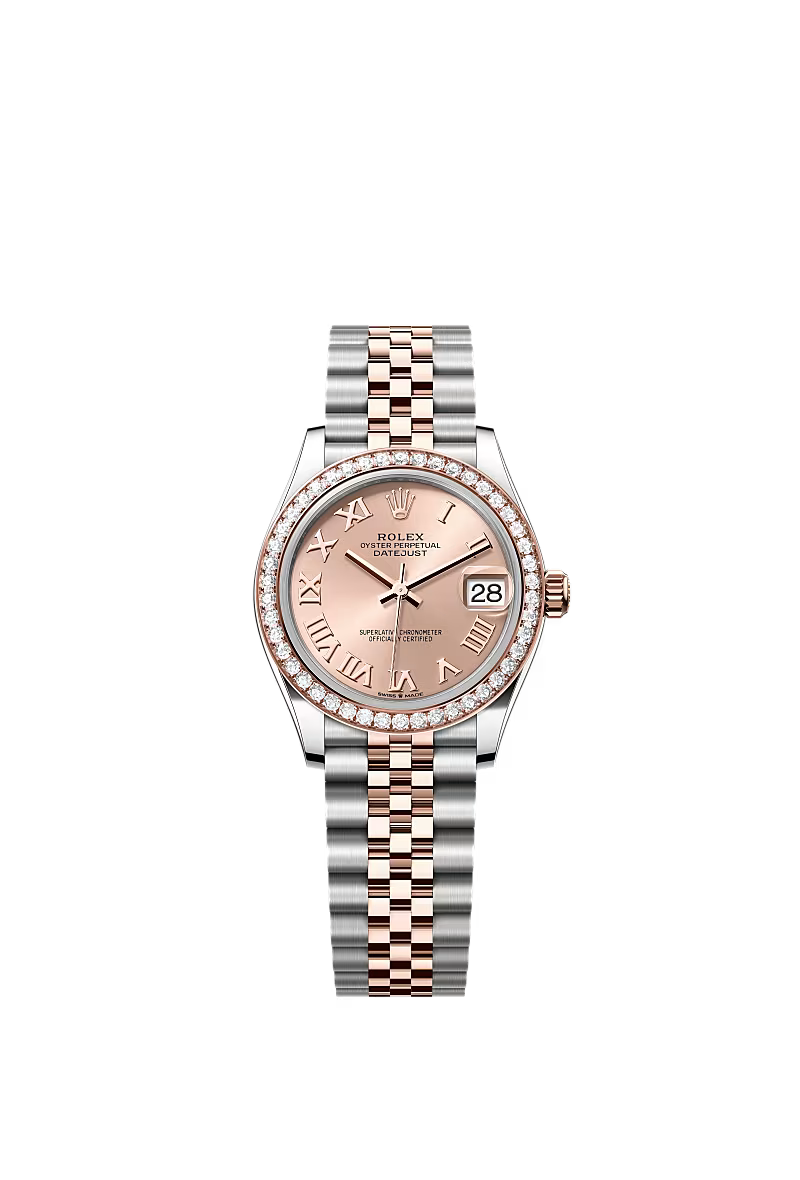 Women’s Rolex Datejust 31 278381RBR Oystersteel & Everose Gold Diamond Watch – Rosé-Color Dial with Jubilee Bracelet