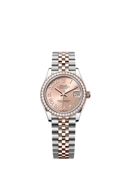 Women’s Rolex Datejust 31 278381RBR Oystersteel & Everose Gold Diamond Watch – Rosé-Color Dial with Jubilee Bracelet