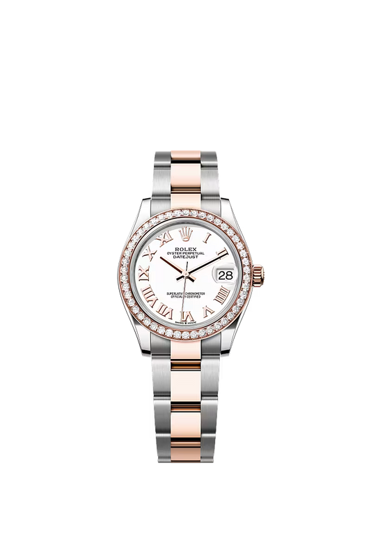 Women’s Rolex Datejust 31 278381RBR Oystersteel & Everose Gold Diamond Watch – White Dial