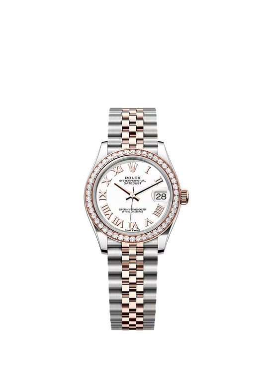 Women’s Rolex Datejust 31 278381RBR Oystersteel & Everose Gold Diamond Watch – White Dial with Jubilee Bracelet