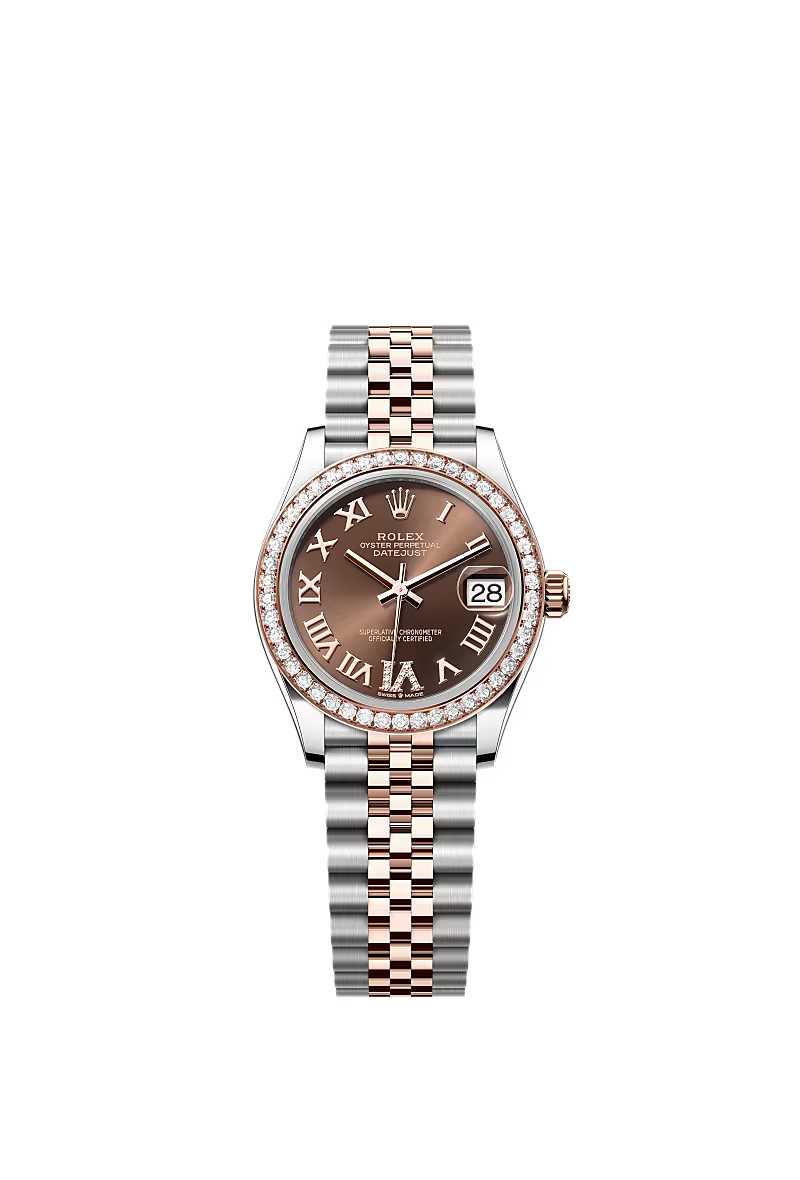 Women’s Rolex Datejust 31 278381RBR Oystersteel & Everose Gold Diamond Watch – Chocolate Dial with Jubilee Bracelet