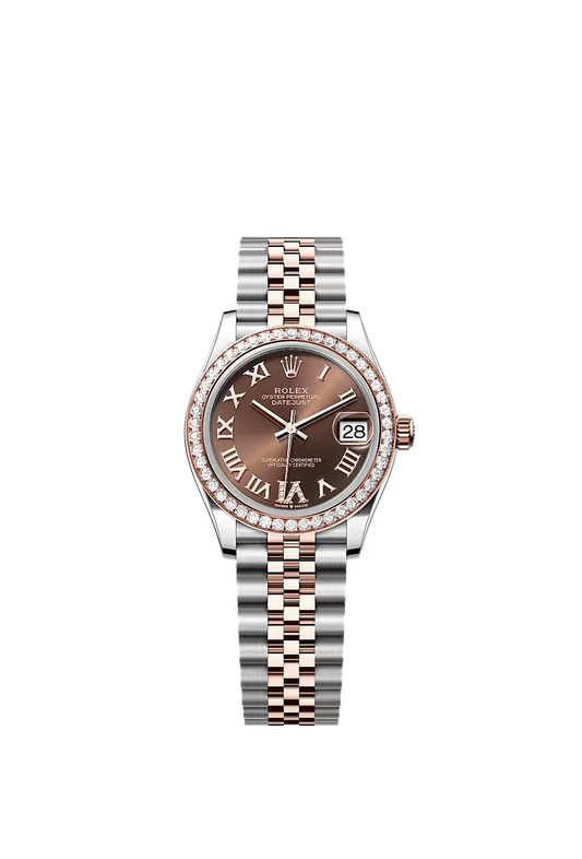 Women’s Rolex Datejust 31 278381RBR Oystersteel & Everose Gold Diamond Watch – Chocolate Dial with Jubilee Bracelet