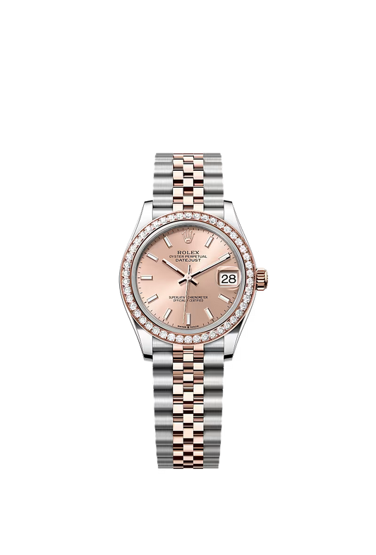 Women’s Rolex Datejust 31 278381RBR Oystersteel & Everose Gold Diamond Watch – Rosé-Color Dial with Jubilee Bracelet