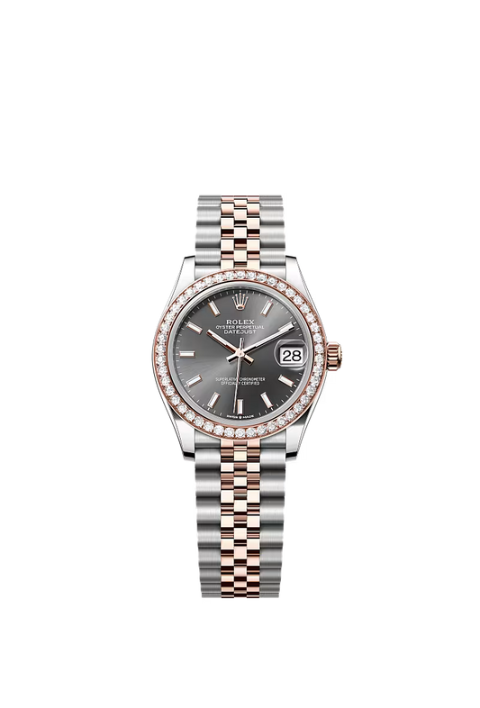 Women’s Rolex Datejust 31 278381RBR Oystersteel & Everose Gold Diamond Watch – Slate Dial with Jubilee Bracelet