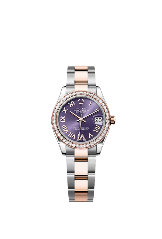 Women’s Rolex Datejust 31 278381RBR Oystersteel & Everose Gold Diamond Watch – Aubergine Diamond Dial