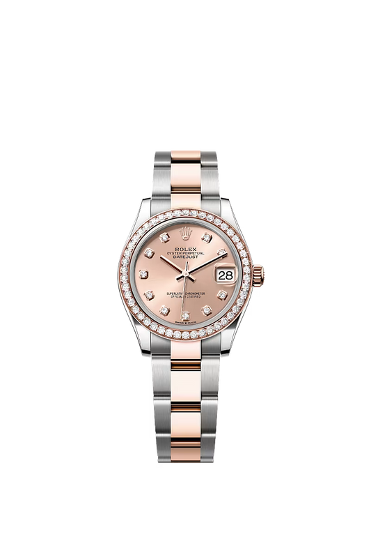 Women’s Rolex Datejust 31 278381RBR Oystersteel & Everose Gold Diamond Watch – Rose-Colored Diamond Dial