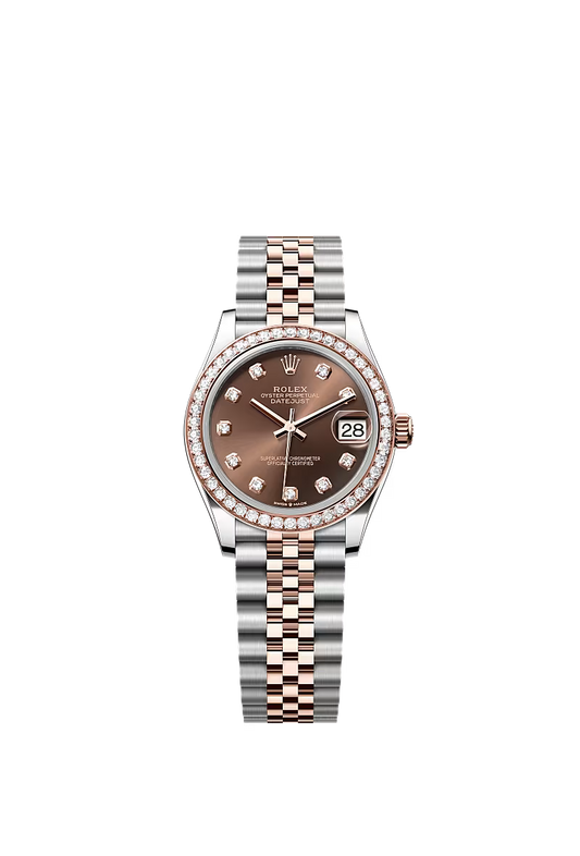 Women’s Rolex Datejust 31 278381RBR Oystersteel & Everose Gold Diamond Watch – Chocolate Dial with Jubilee Bracelet