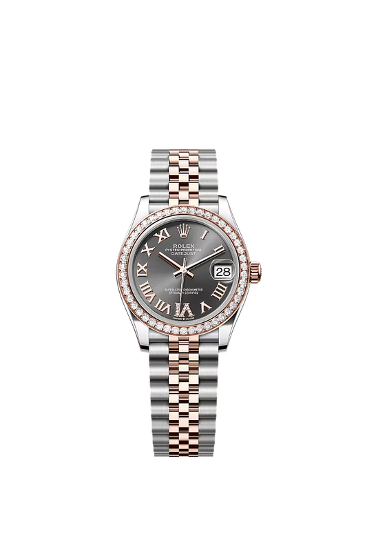 Women’s Rolex Datejust 31 278381RBR Oystersteel & Everose Gold Diamond Watch – Slate Dial with Jubilee Bracelet