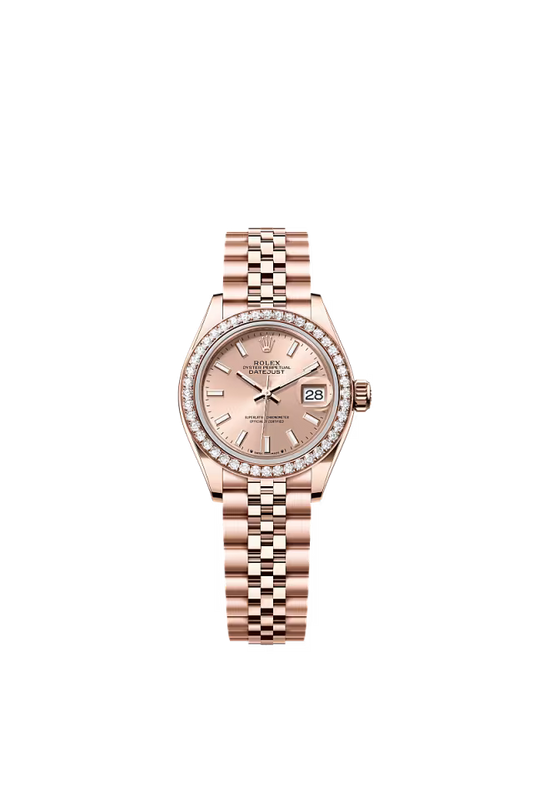 Women’s Rolex Lady-Datejust 28 mm Everose Gold Rosé Dial Watch with Jubilee Bracelet - Zeuskicks