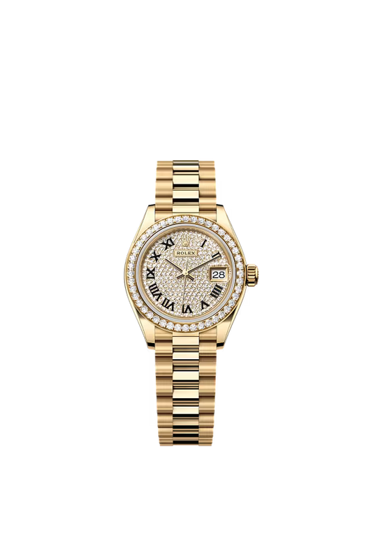 Women’s Rolex Lady-Datejust 279138RBR 18 kt Yellow Gold Diamond-Paved Dial - Zeuskicks