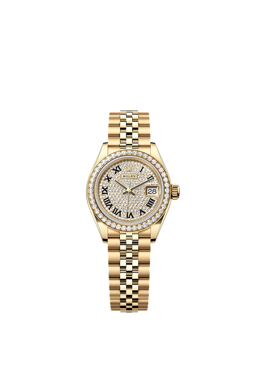 Rolex Lady-Datejust 28 mm Yellow Gold & Diamond-Paved Dial – 291 Diamonds, Jubilee Bracelet - Zeuskicks