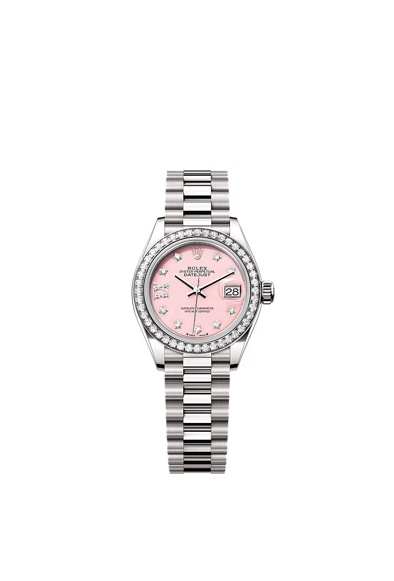 Ladies’ Rolex Lady-Datejust 279139RBR Pink Opal Diamond Dial 18kt White Gold Watch - Zeuskicks