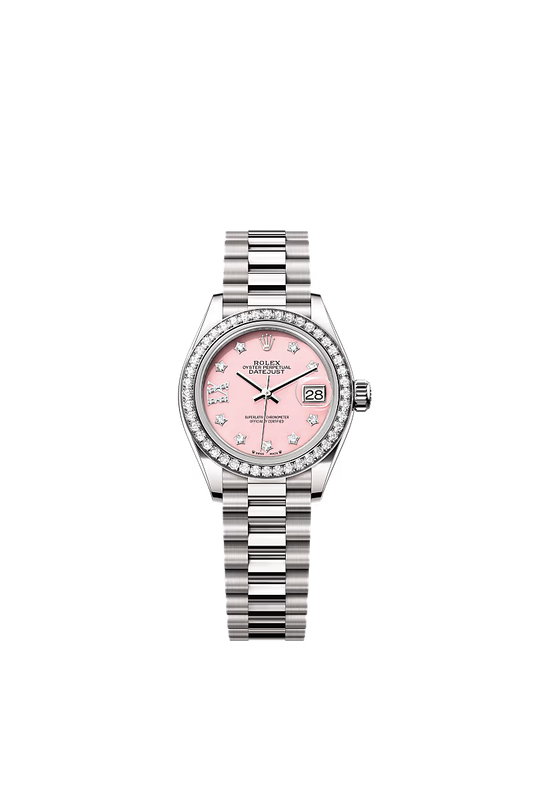 Ladies’ Rolex Lady-Datejust 279139RBR Pink Opal Diamond Dial 18kt White Gold Watch - Zeuskicks