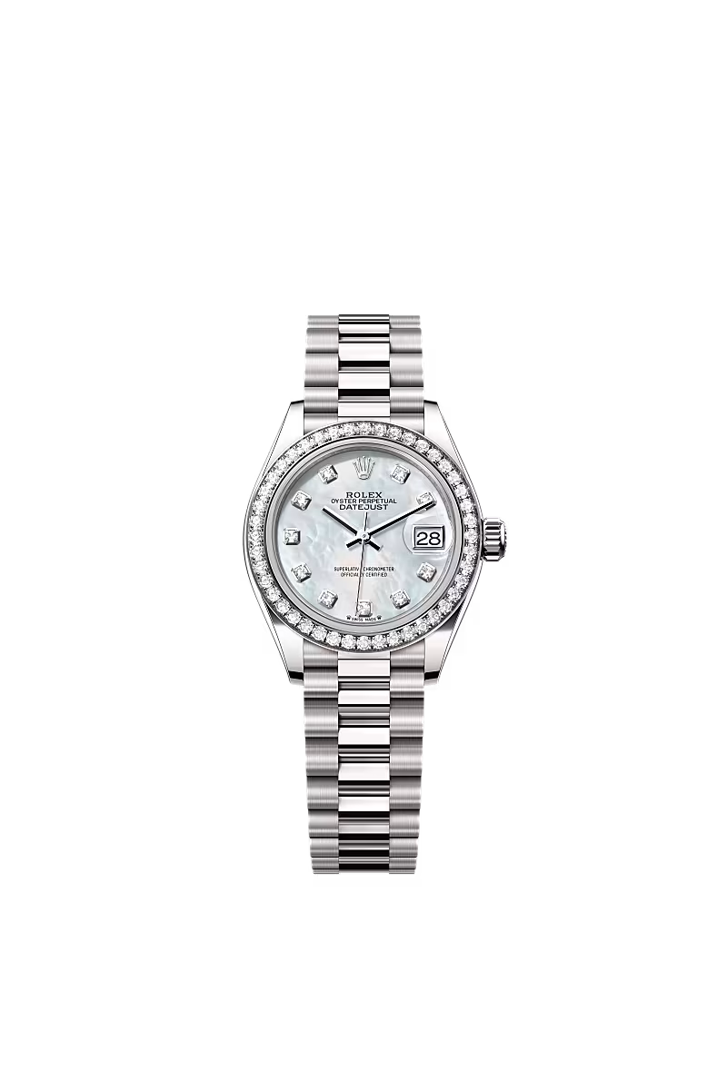 Ladies’ Rolex Lady-Datejust 279139RBR White Diamond Dial 18kt White Gold Watch - Zeuskicks