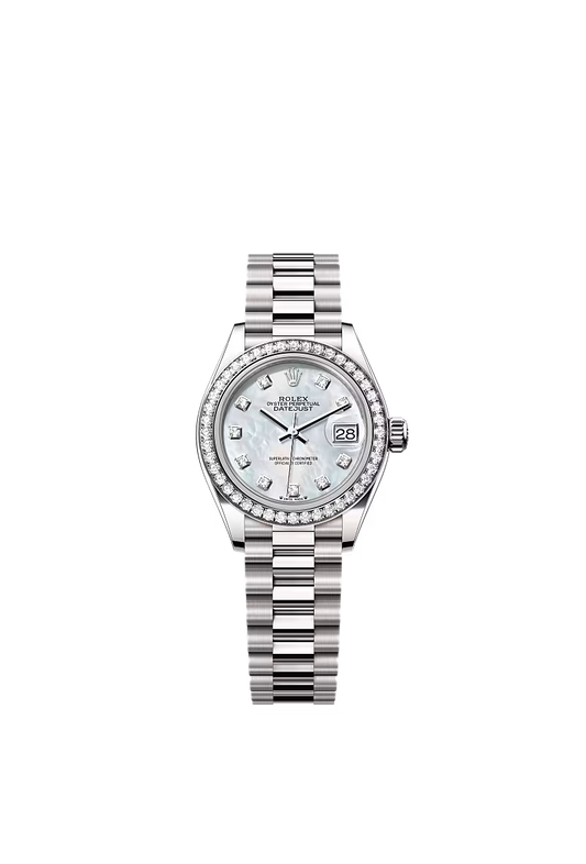 Ladies’ Rolex Lady-Datejust 279139RBR White Diamond Dial 18kt White Gold Watch - Zeuskicks