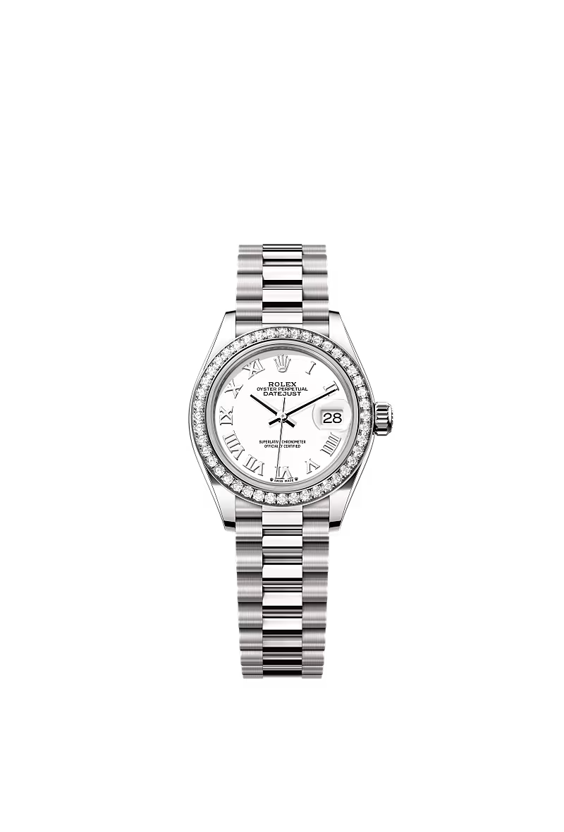 Ladies’ Rolex Lady-Datejust 279139RBR White Dial 18kt White Gold Diamond Watch - Zeuskicks