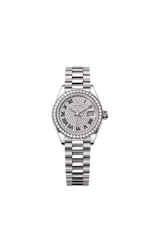 Ladies’ Rolex Lady-Datejust 279139RBR Diamond-Paved Dial 18kt White Gold Watch - Zeuskicks