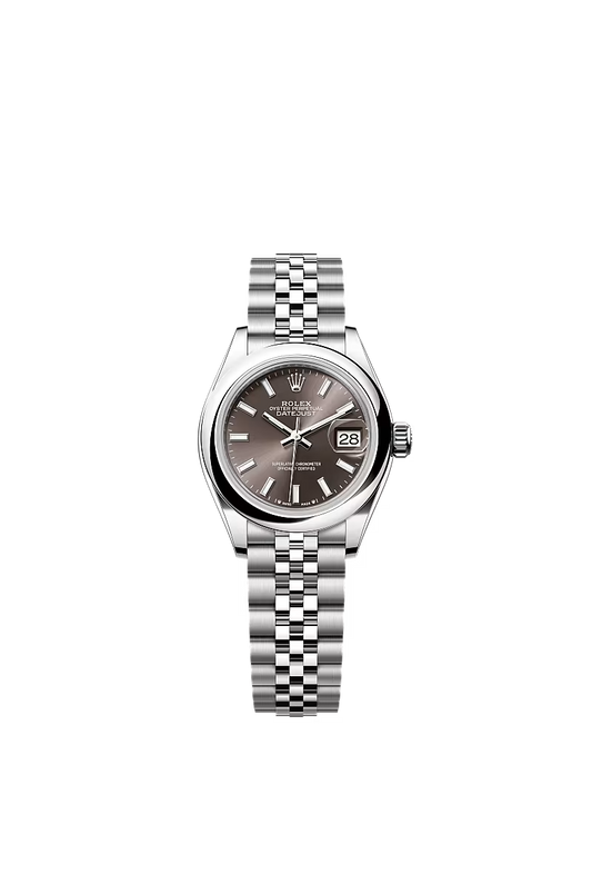 Women’s Rolex Lady-Datejust 279160 Oystersteel Dark Grey Dial Jubilee Automatic Watch - Zeuskicks