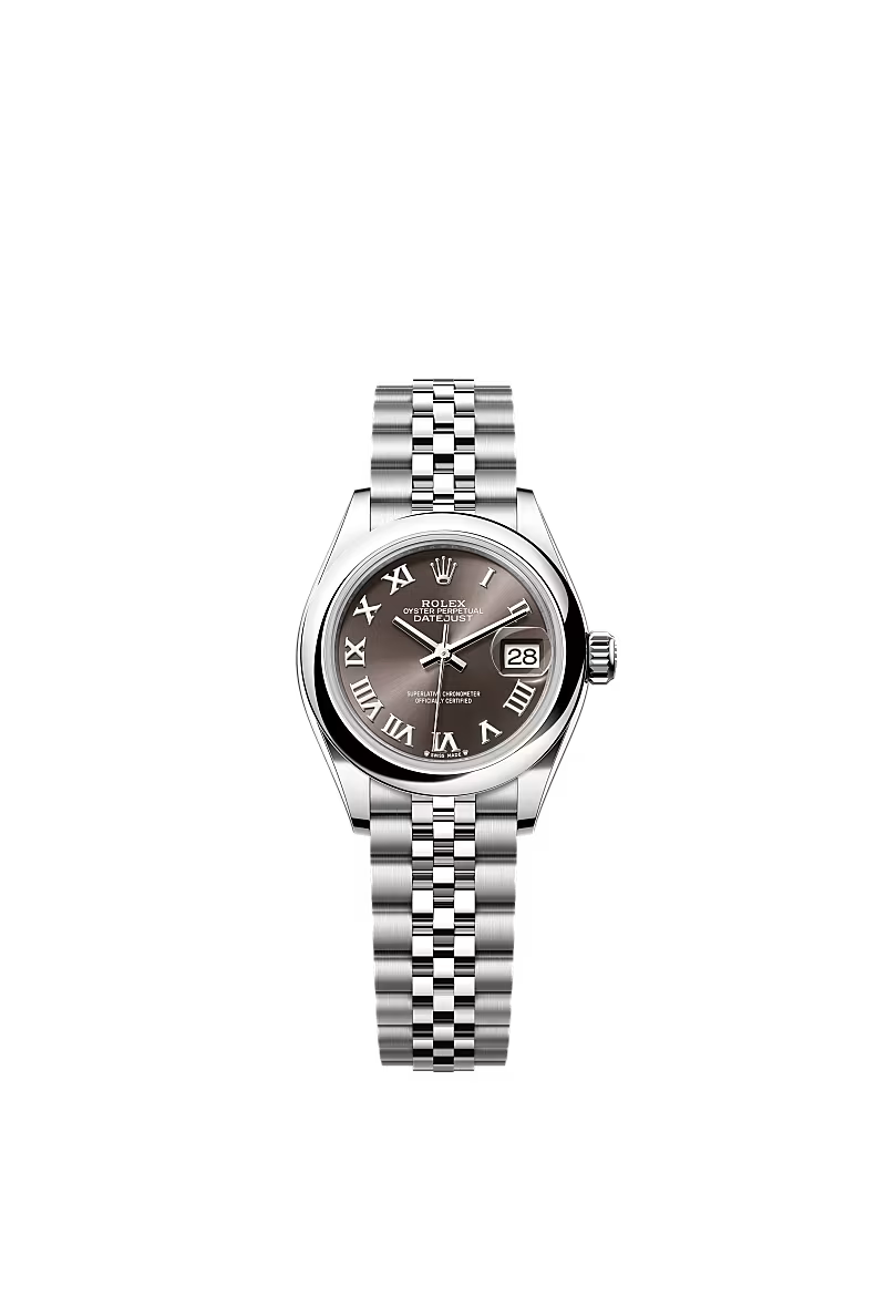 Women’s Rolex Lady-Datejust 279160 Oystersteel Dark Grey Dial Jubilee Automatic Watch - Zeuskicks